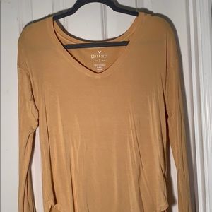 AE Soft and Sexy V-neck Yellow Longsleeve Top